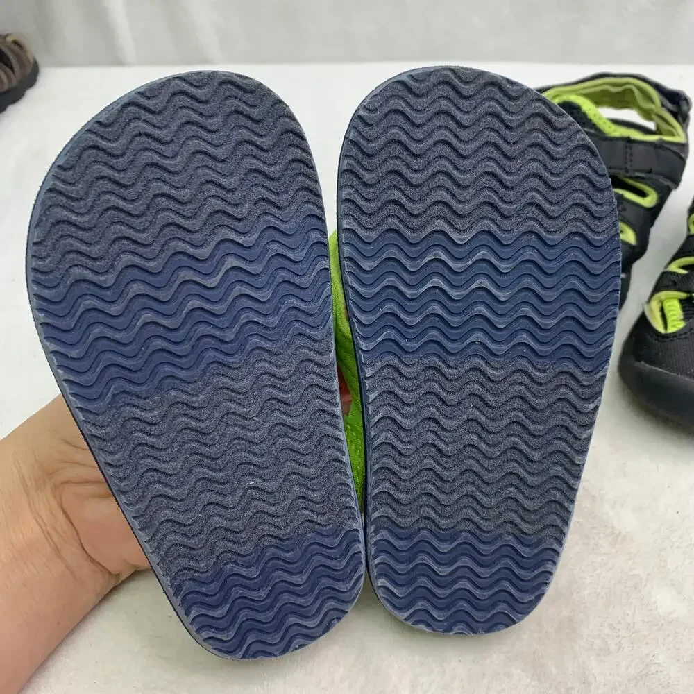 Water Shoes Sandals Lot Toddler Boys Size 7-8.5 Neon Green Flip Flops Sneakers